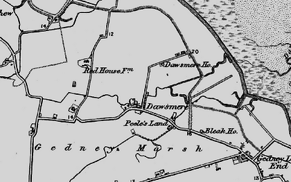 Old map of Dawsmere in 1898