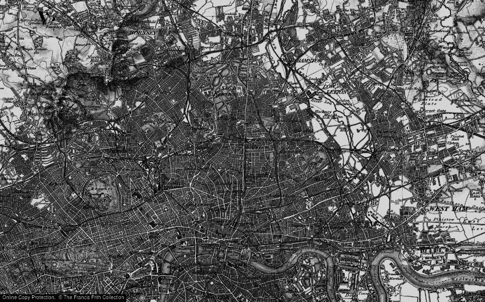 Old Map of De Beauvoir Town, 1896 in 1896