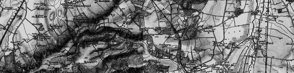 Old map of Deadman's Cross in 1896