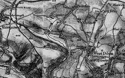 Old map of Dean Cross in 1897