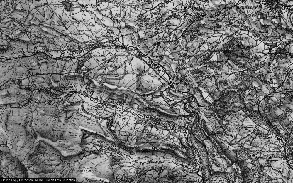 Old Map of Dean Head, 1896 in 1896