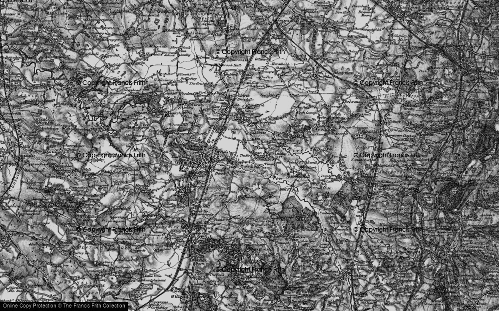 Old Map of Dean Row, 1896 in 1896