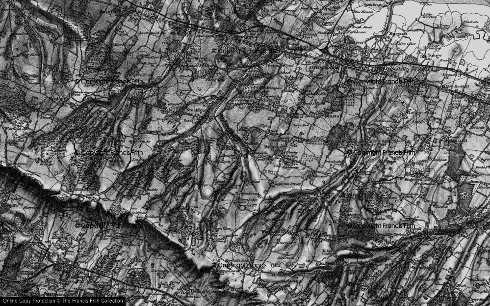 Old Map of Deans Hill, 1895 in 1895