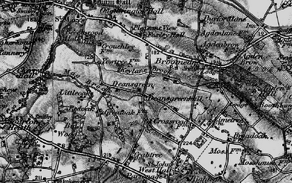 Old map of Deansgreen in 1896