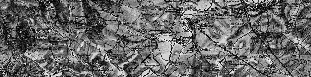 Old map of Deanshanger in 1896