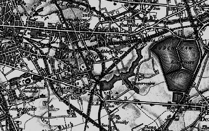 Old map of Debdale in 1896