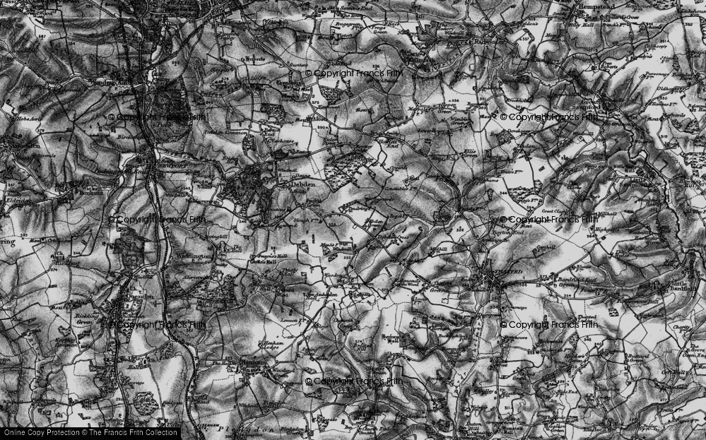 Old Map of Debden Green, 1895 in 1895