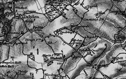 Old map of Rowney Wood in 1895