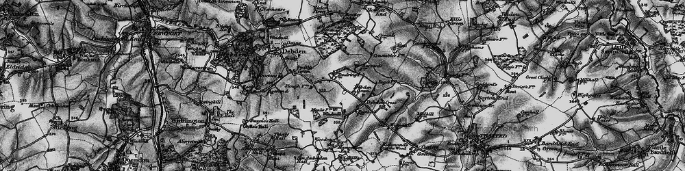 Old map of Rowney Wood in 1895