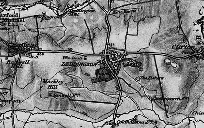 Old map of Deddington in 1896