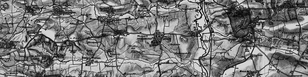 Old map of Deddington in 1896