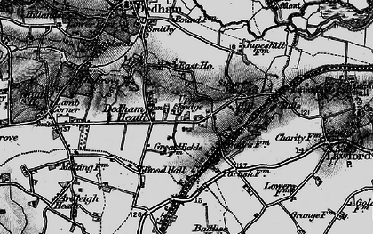 Old map of Dedham Heath in 1896