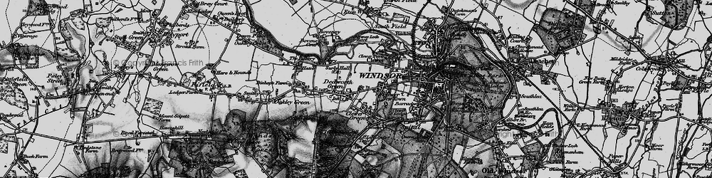 Old map of Dedworth in 1896