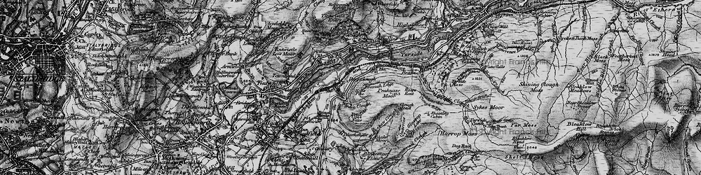 Old map of Blackshaw Clough in 1896
