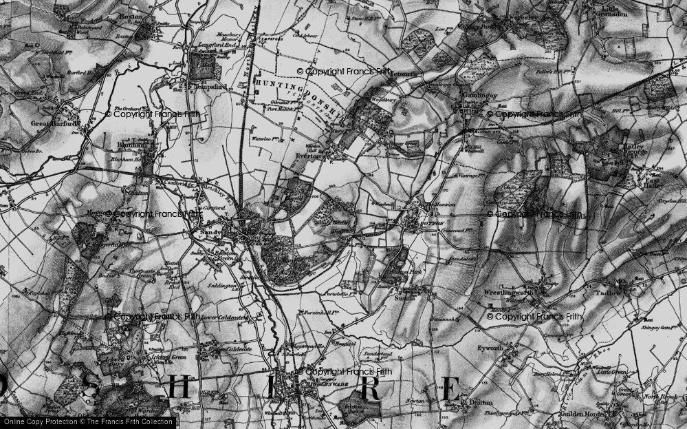 Old Map of Historic Map covering Bunker's Hill in 1896
