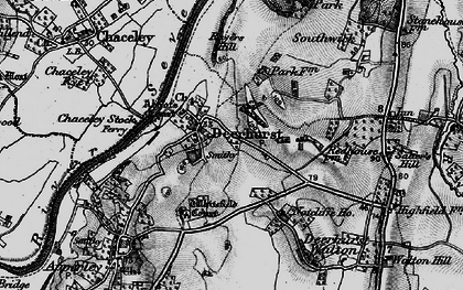 Old map of Deerhurst in 1896