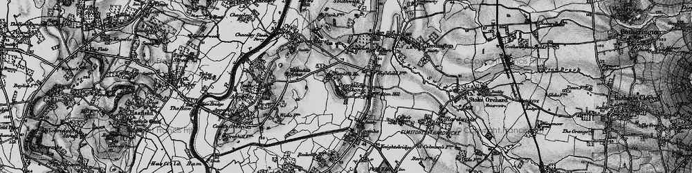 Old map of Deerhurst Walton in 1896