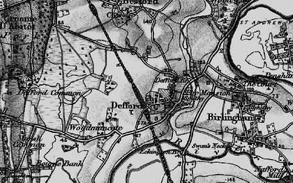 Old map of Defford in 1898