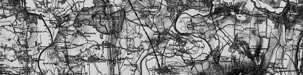 Old map of Defford in 1898