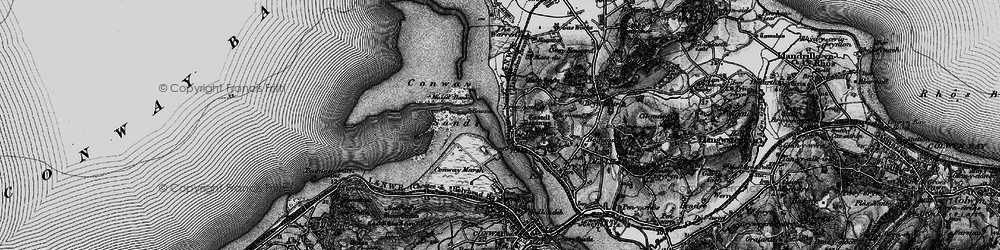 Old map of Deganwy in 1899