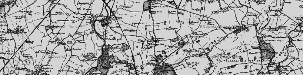 Old map of Deighton in 1898