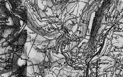 Old map of Delph in 1896