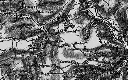 Old map of Delvin End in 1895