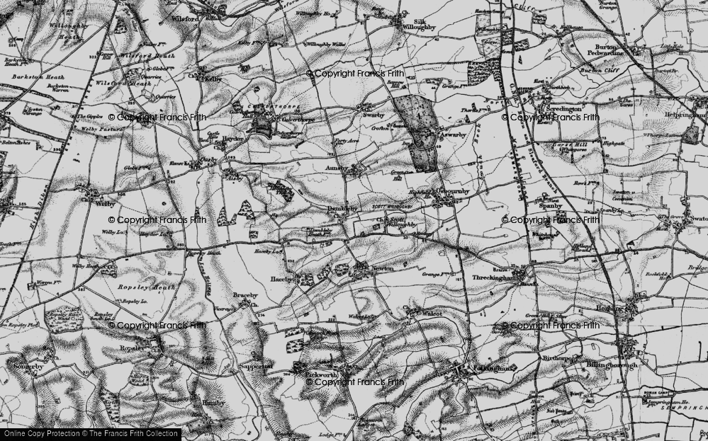 Old Map of Dembleby, 1895 in 1895