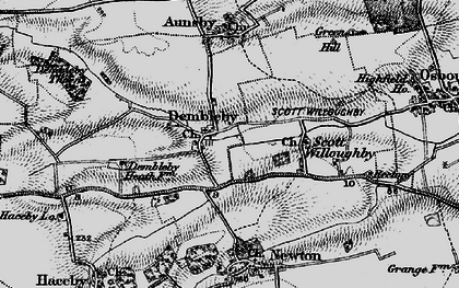 Old map of Dembleby in 1895
