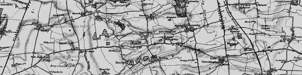 Old map of Dembleby in 1895