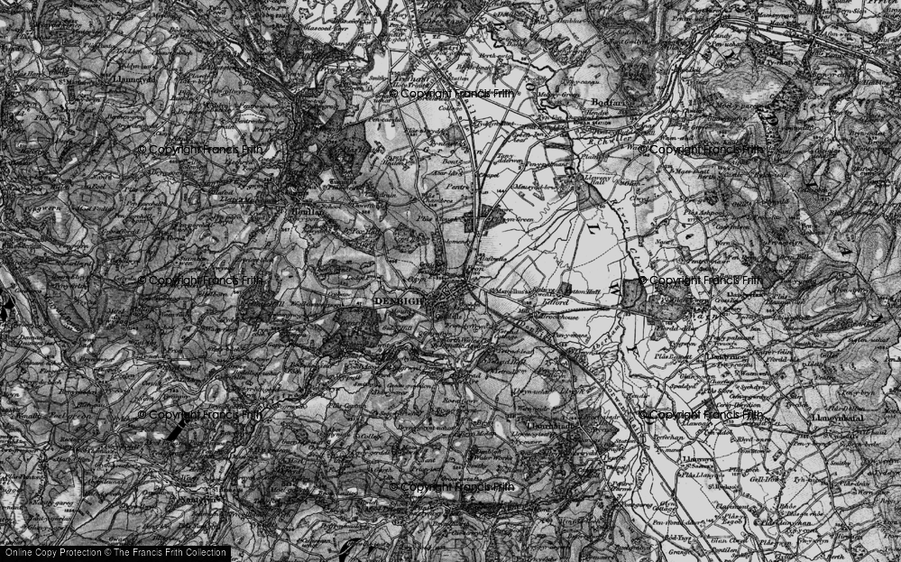 Historic Ordnance Survey Map Of Denbigh 1897