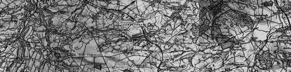 Old map of Denby Dale in 1896