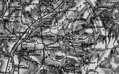 Old map of Denby Village in 1895