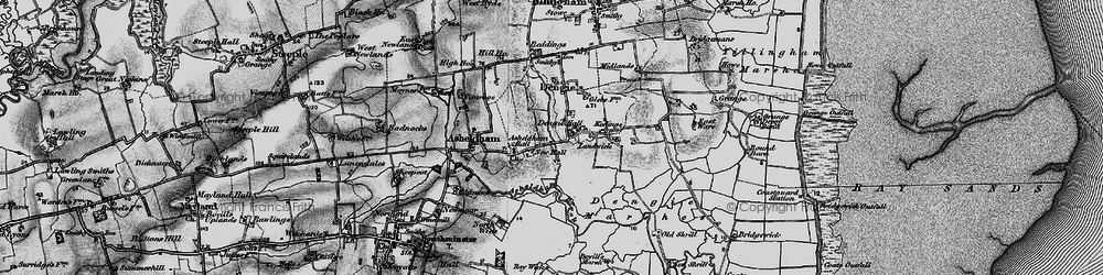 Old map of Asheldham Brook in 1895