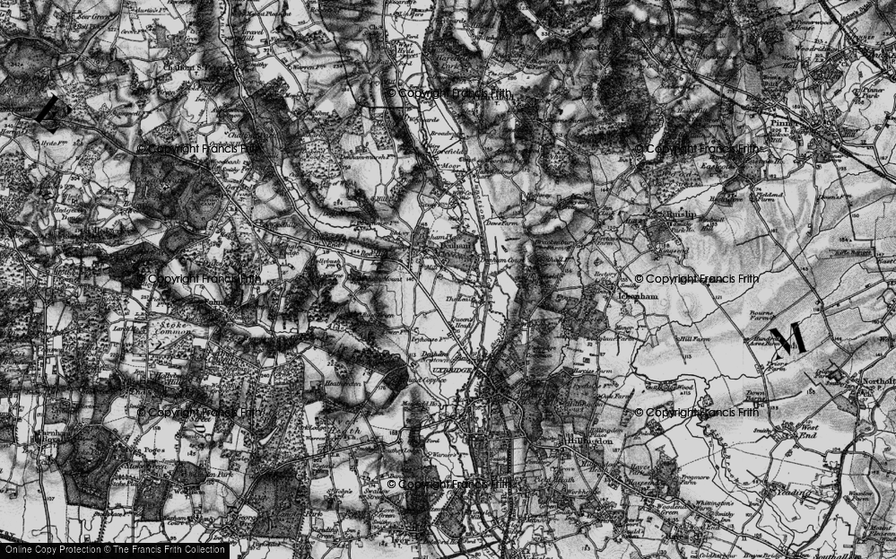 Old Map of Denham, 1896 in 1896