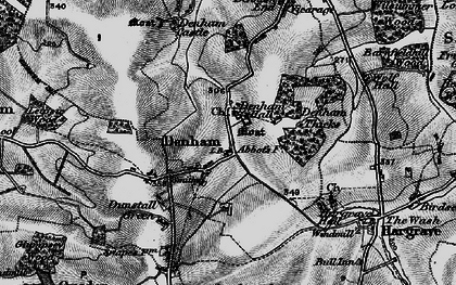 Old map of Denham in 1898