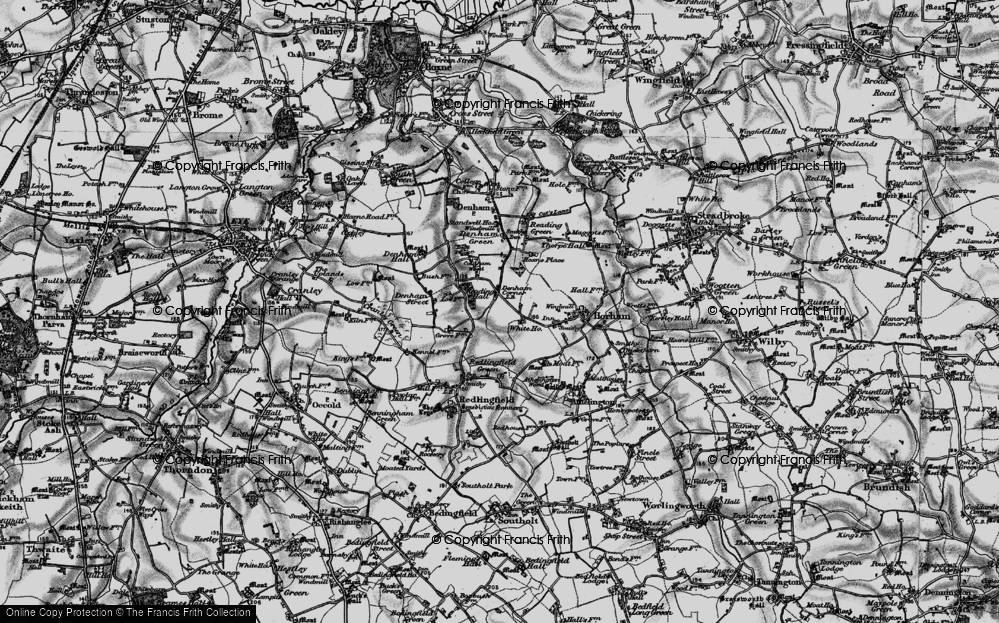 Old Map of Denham Corner, 1898 in 1898