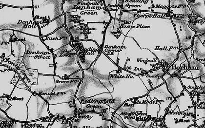 Old map of Denham Corner in 1898