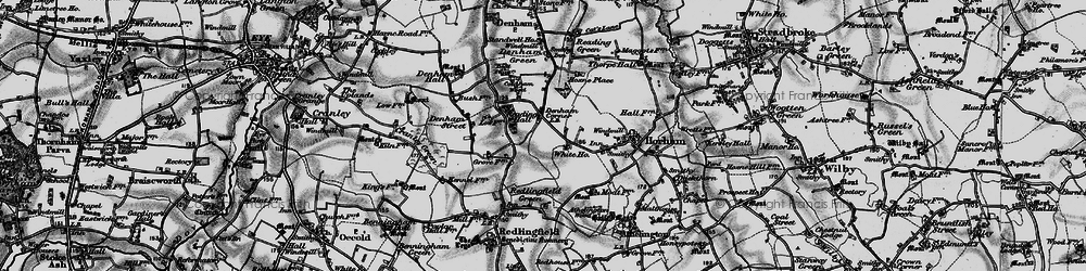 Old map of Denham Corner in 1898