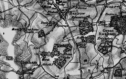 Old map of Denham End in 1898