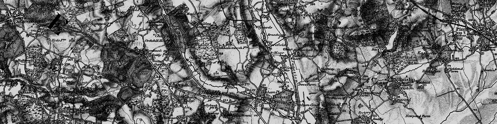 Old map of Denham Green in 1896