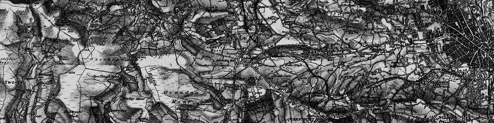 Old map of Denholme Clough in 1896