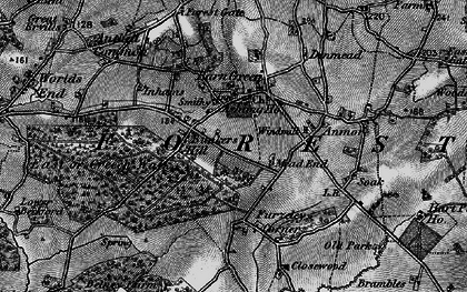 Old map of Denmead in 1895