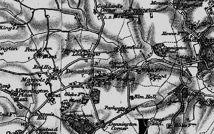 Old map of Dennington in 1898