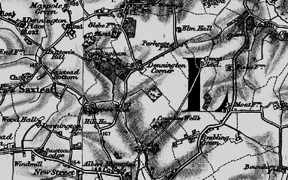 Old map of Dennington Corner in 1898