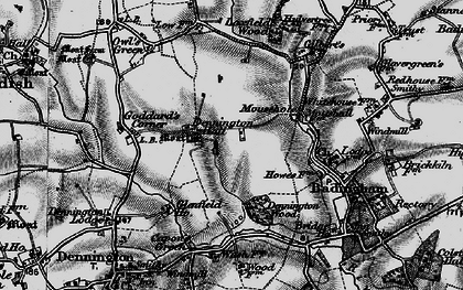 Old map of Badingham Ho in 1898