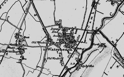 Old map of Denny End in 1898