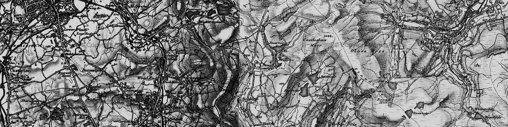 Old map of Denshaw in 1896