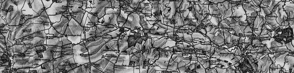 Old map of Denston in 1895