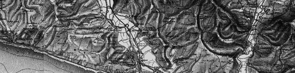 Old map of Denton in 1895